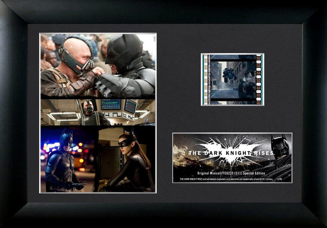 Batman: The Dark Knight Rises Character Collage Minicell FilmCells Framed Desktop Presentation