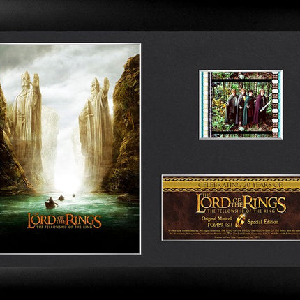 Lord of the Rings Fellowship of the Ring 20th Anniversary Minicell FilmCells Framed Desktop Presentation