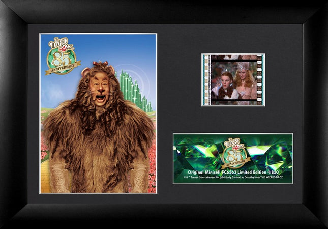 The Wizard of Oz 85th Anniversary Cowardly Lion Minicell FilmCells Framed Desktop Presentation