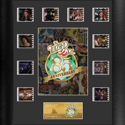 The Wizard of Oz 85th Anniversary Official Logo FilmCells Presentation Mini Montage Framed Art