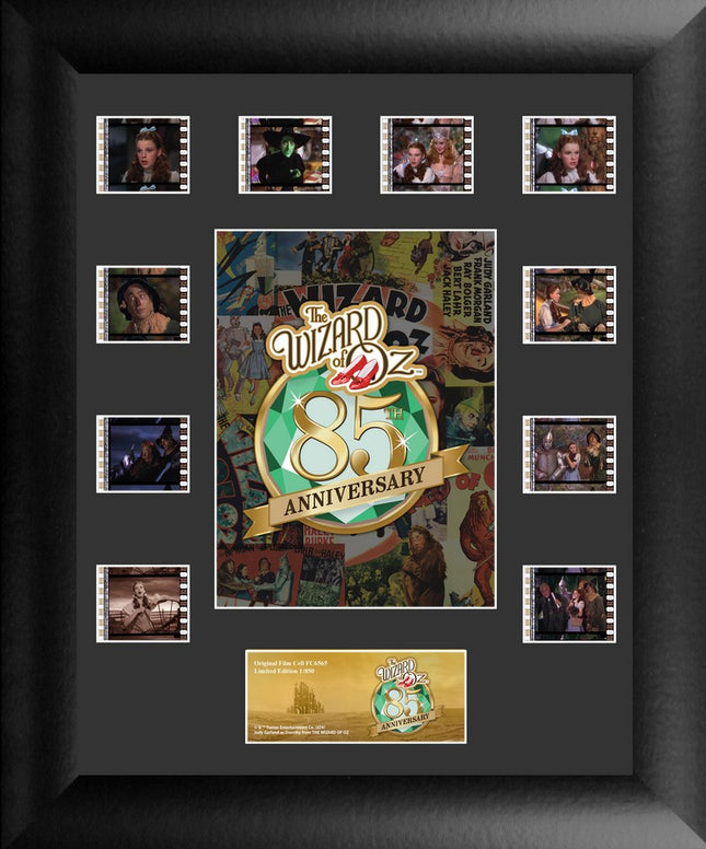 The Wizard of Oz 85th Anniversary Official Logo FilmCells Presentation Mini Montage Framed Art