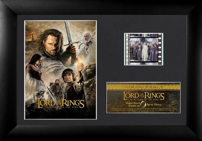 Lord of the Rings: Return of the King 20th Anniversary Minicell FilmCells Framed Desktop Presentation