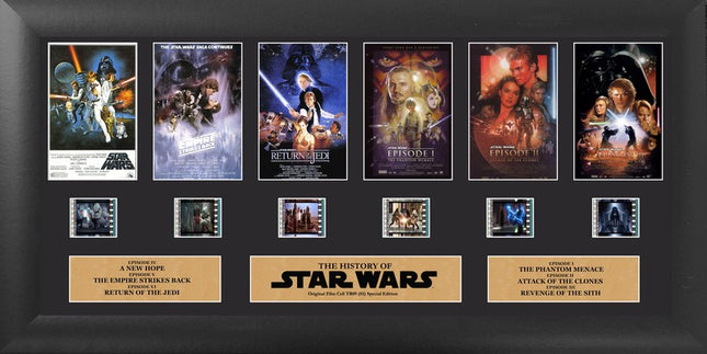 Star Wars: Episodes 1-6 Tribute Through The Ages FilmCells Presentation Limited Edition Deluxe Wall Art USTR09