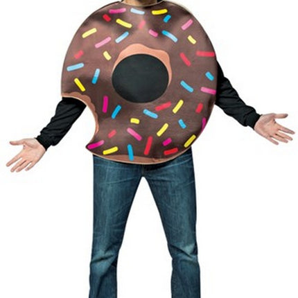 Adult Chocolate Donut Costume with Bite