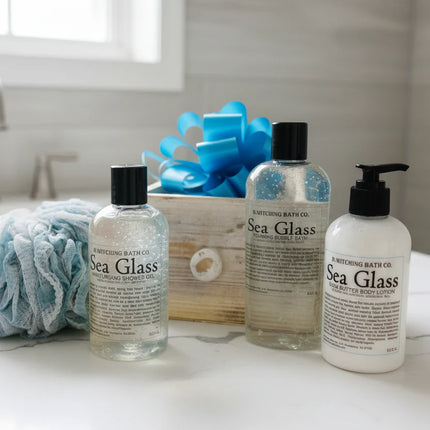 Sea Glass Spa Gift Basket - Luxury Bath & Body Gift Set