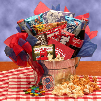 Blockbuster Night Movie Pail with 10.00 Redbox Gift Card