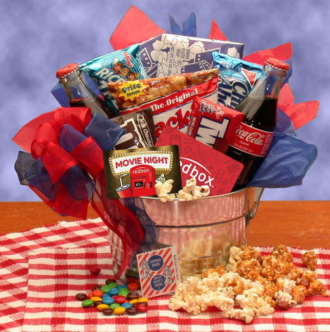 Blockbuster Night Movie Pail with 10.00 Redbox Gift Card