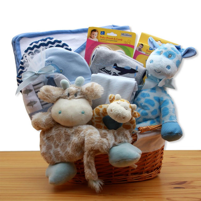 Jungle Safari New Baby Pink Gift Basket