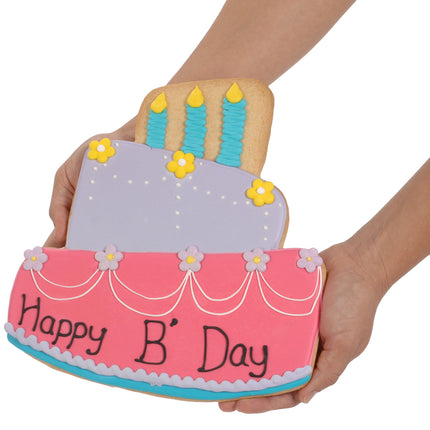 Giant Birthday Cake Sugar Shortbread Cookie- 9 Inch