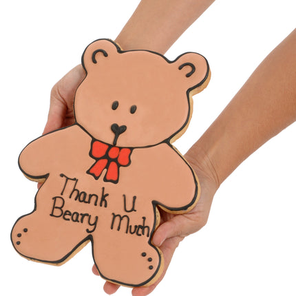 Giant Thank You Bear Sugar Shortbread Cookie- 9 Inch
