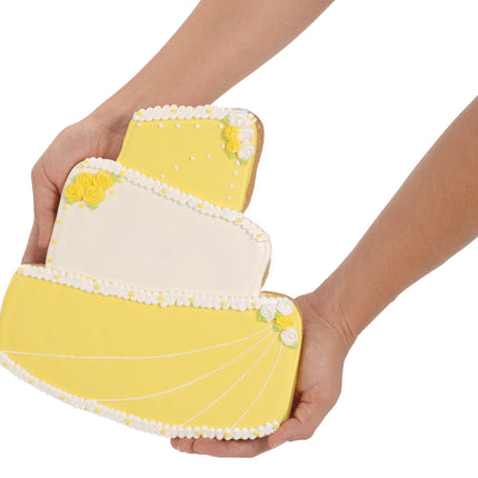 Giant Sugar Shortbread Wedding Cake Cookie- 9 Inch
