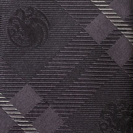 Game of Thrones Targaryen Dragon Black Plaid Silk Men's Tie