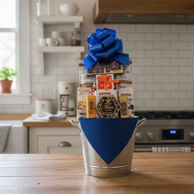 Grand Metal Bucket XL Snack Gift Basket