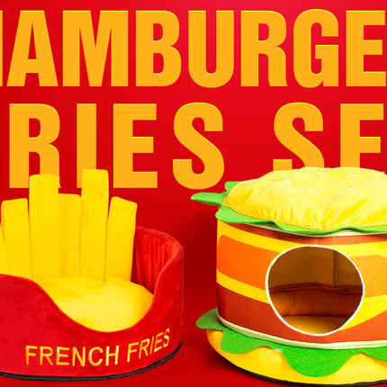 Hamburger French Fries Pet Bed