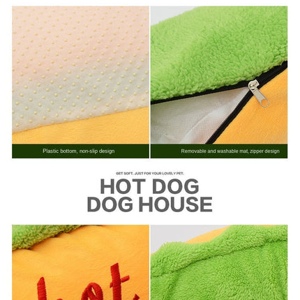 Hot Dog Shaped Pet Bed