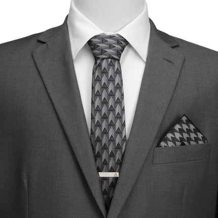 Harry Potter Deathly Hallows Gray Silk Men's Tie