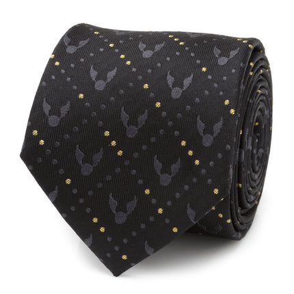 Harry Potter Golden Snitch Black Necktie Gift Set