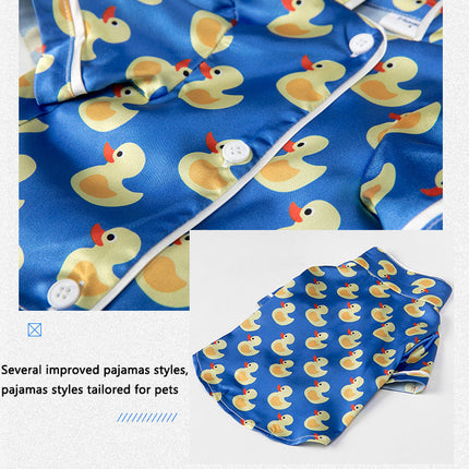 Pet Silk Duck Pajamas