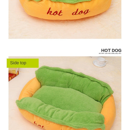 Hot Dog Shaped Pet Bed