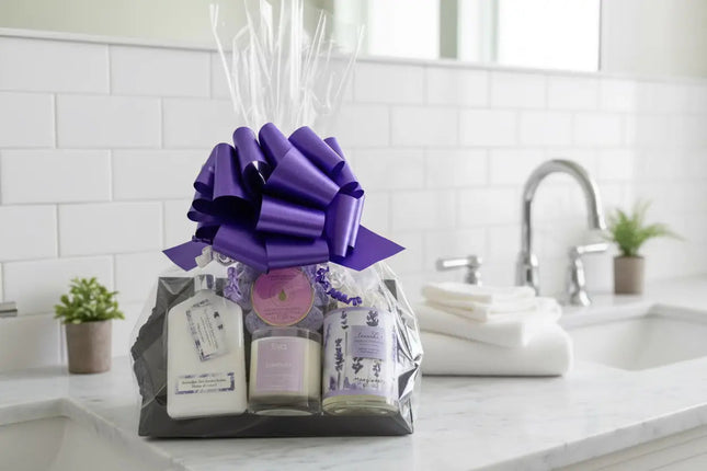 Lavender Spa Gift Basket - Luxury Bath & Body Relaxation Gift Set