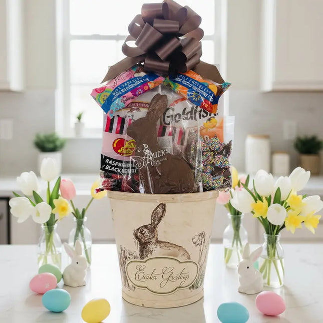 Chocolate Bunny Easter Gift Basket