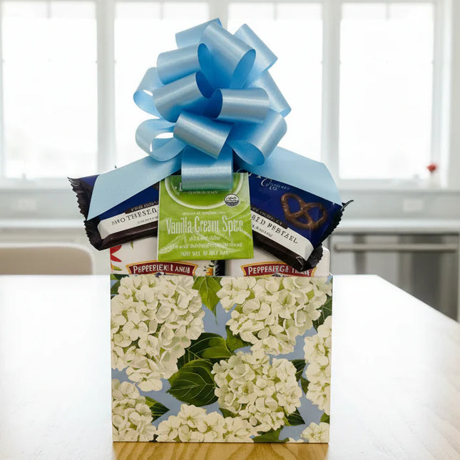 Hydrangea Cookie Box - Gourmet Cookie & Snack Gift Set