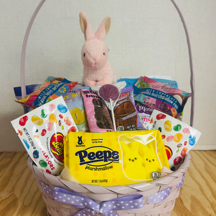 Traditional Easter Candy Gift Basket - Peeps, Jelly Beans & Chocolate