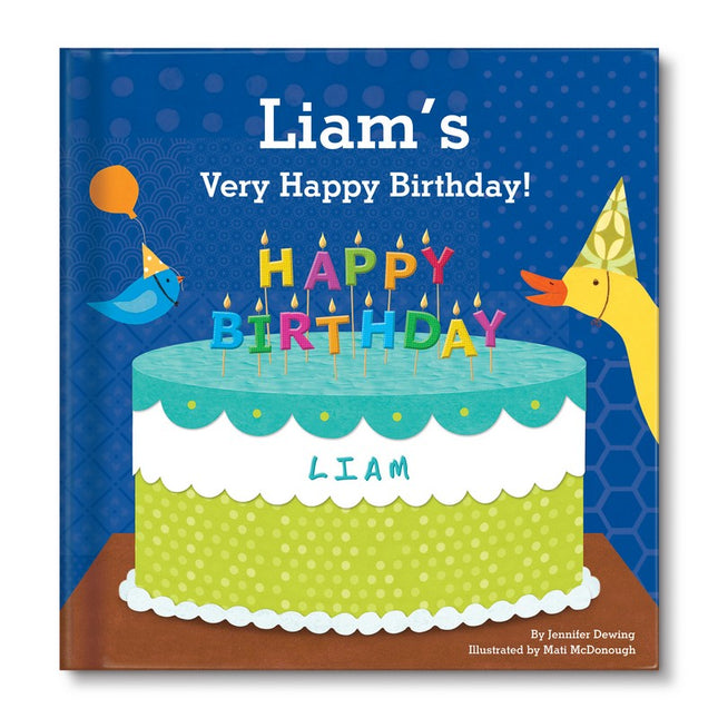 Baby's First Birthday Personalized Board Book - Blue