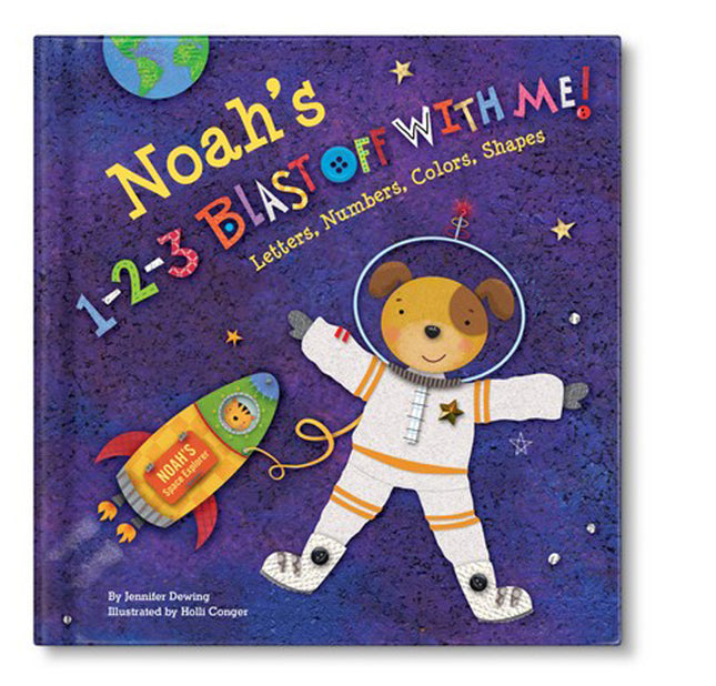 1-2-3 Blast Off With Me Personalized Board Book