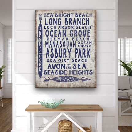 Vintage Jersey Shore Beach Sign | Asbury park, Seaside Heights