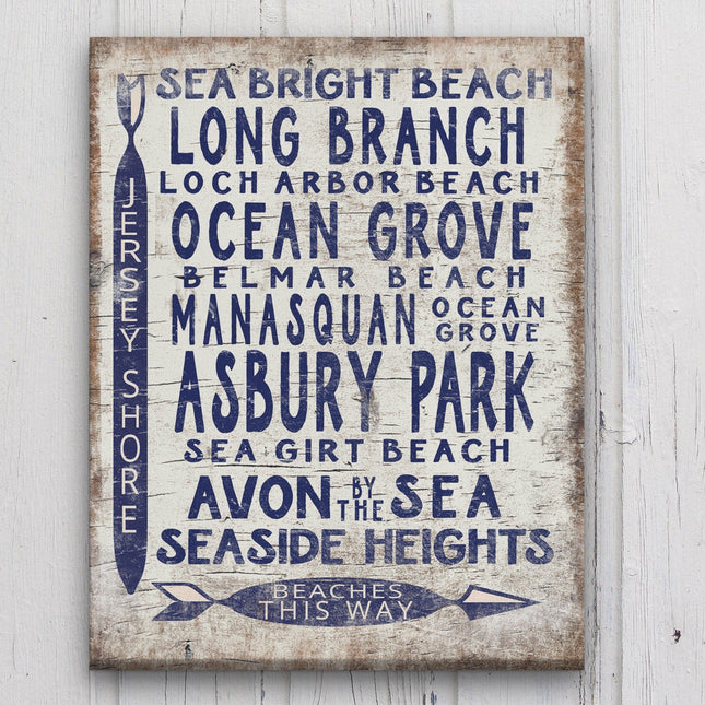 Vintage Jersey Shore Beach Sign | Asbury park, Seaside Heights