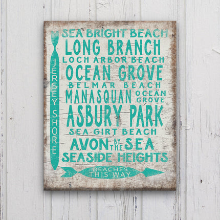 Vintage Jersey Shore Beach Sign | Asbury park, Seaside Heights