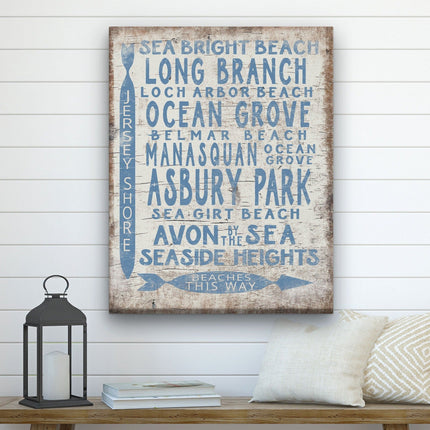 Vintage Jersey Shore Beach Sign | Asbury park, Seaside Heights