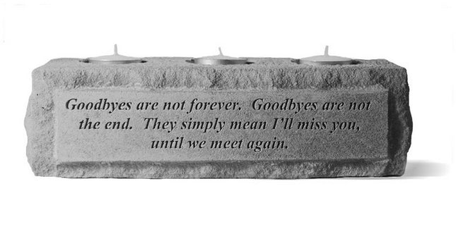 Goodbyes are not 3 light Candleholder