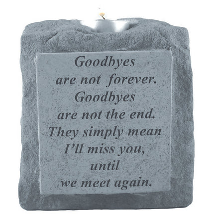 Goodbyes are not single short Candleholder
