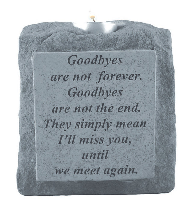 Goodbyes are not single short Candleholder