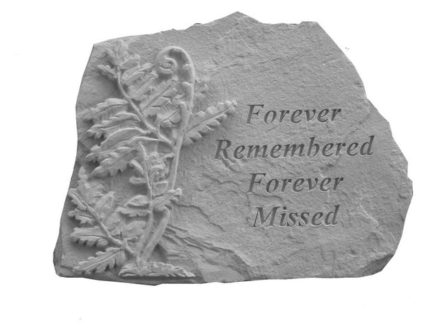 Forever remembered with Fern Memorial Stone
