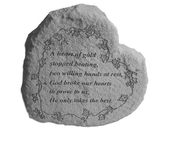 A heart of gold Memorial Stone
