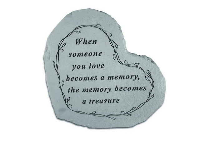 Small Heart When someone Memorial Stone