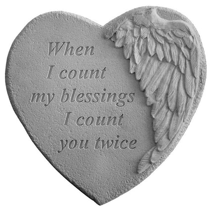 When I Count Engraved Heart Stone