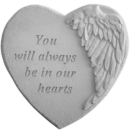 Winged Heart You will always be Memorial Stone