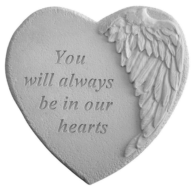 Winged Heart You will always be Memorial Stone