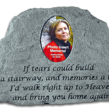 If tears could Memorial Stonewith Photo Insert