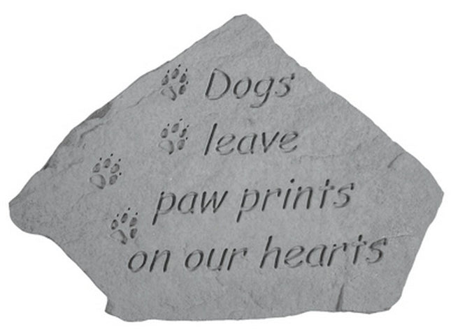 Dogs leave paw prints pet Memorial Stone