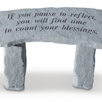 If you pause to reflect Small Bench