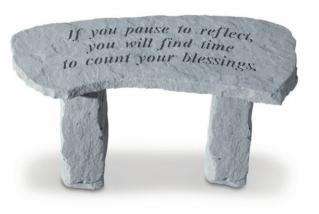 If you pause to reflect Small Bench