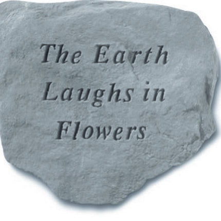 The earth laughs in flowers Garden Stone