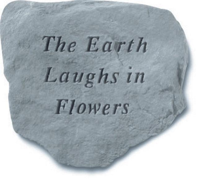 The earth laughs in flowers Garden Stone