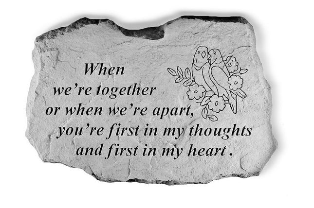 When we're together Engraved Stone