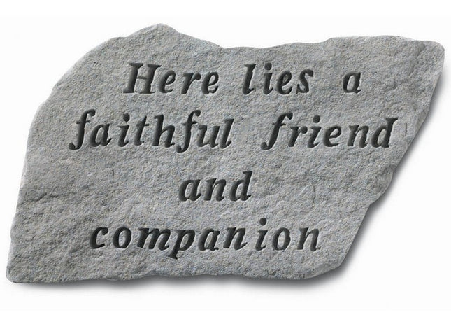 Here lies a faithful friend companion Pet Memorial